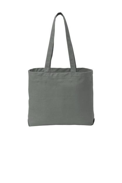 Rear View of Pewter Port Authority Beach Wash Tote. BG421