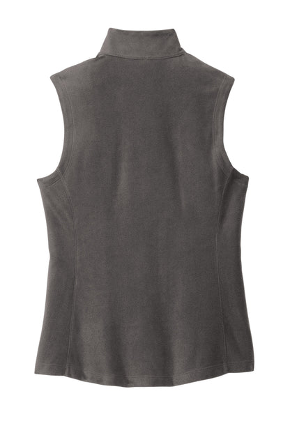 Rear View of Pewter Port Authority Women's Accord Microfleece Vest L152