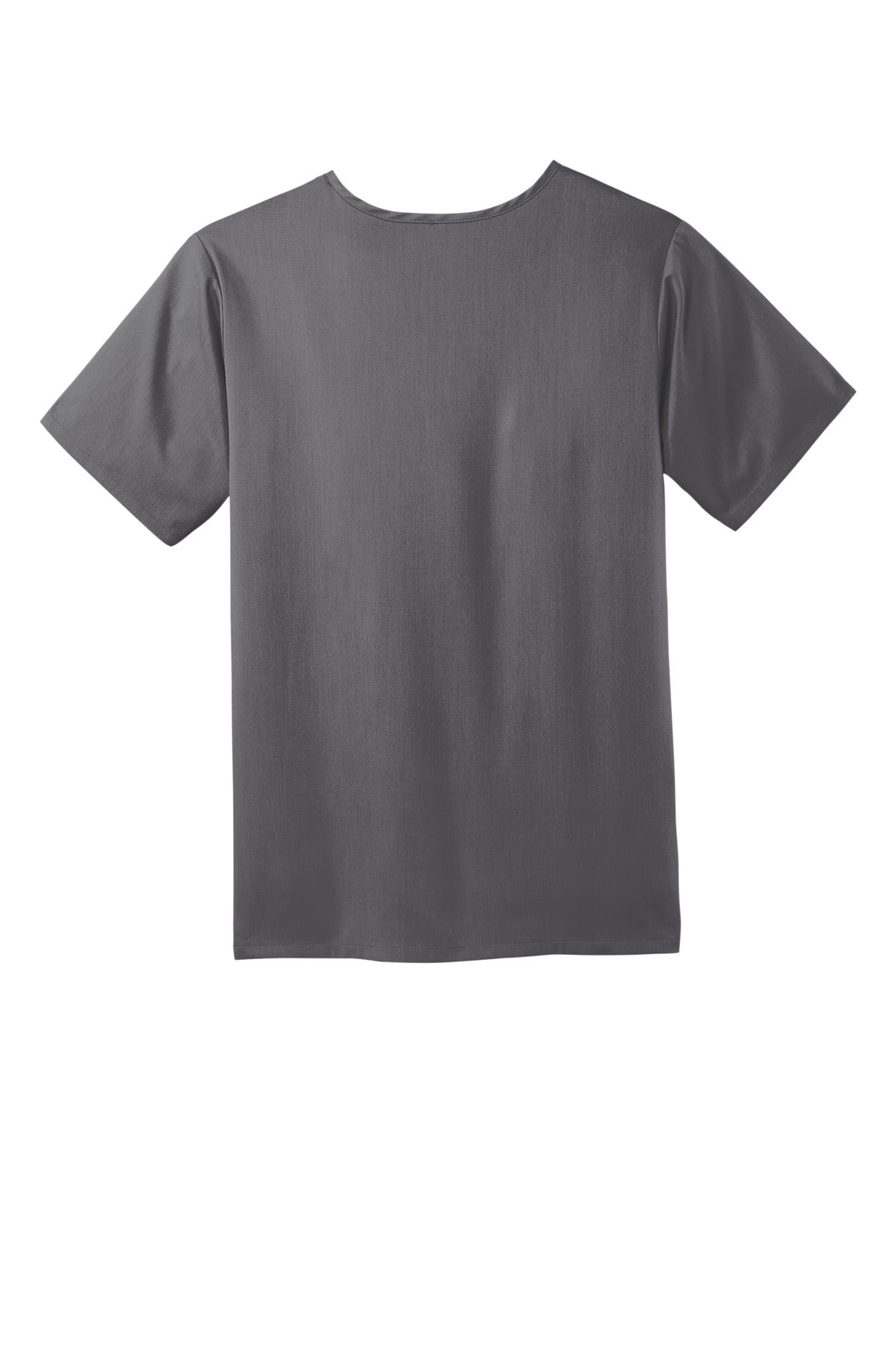 Rear View of Pewter Wink Men's Premiere Flex V-Neck Top WW5068