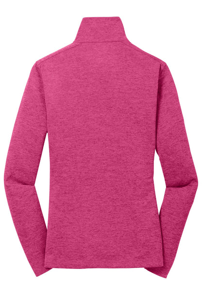 Rear View of Pink Crush OGIO Women's Pixel Full-Zip. LOG203
