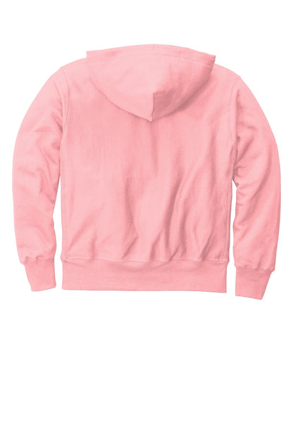 Rear View of PinkCandy Champion Reverse Weave Hooded Sweatshirt S101