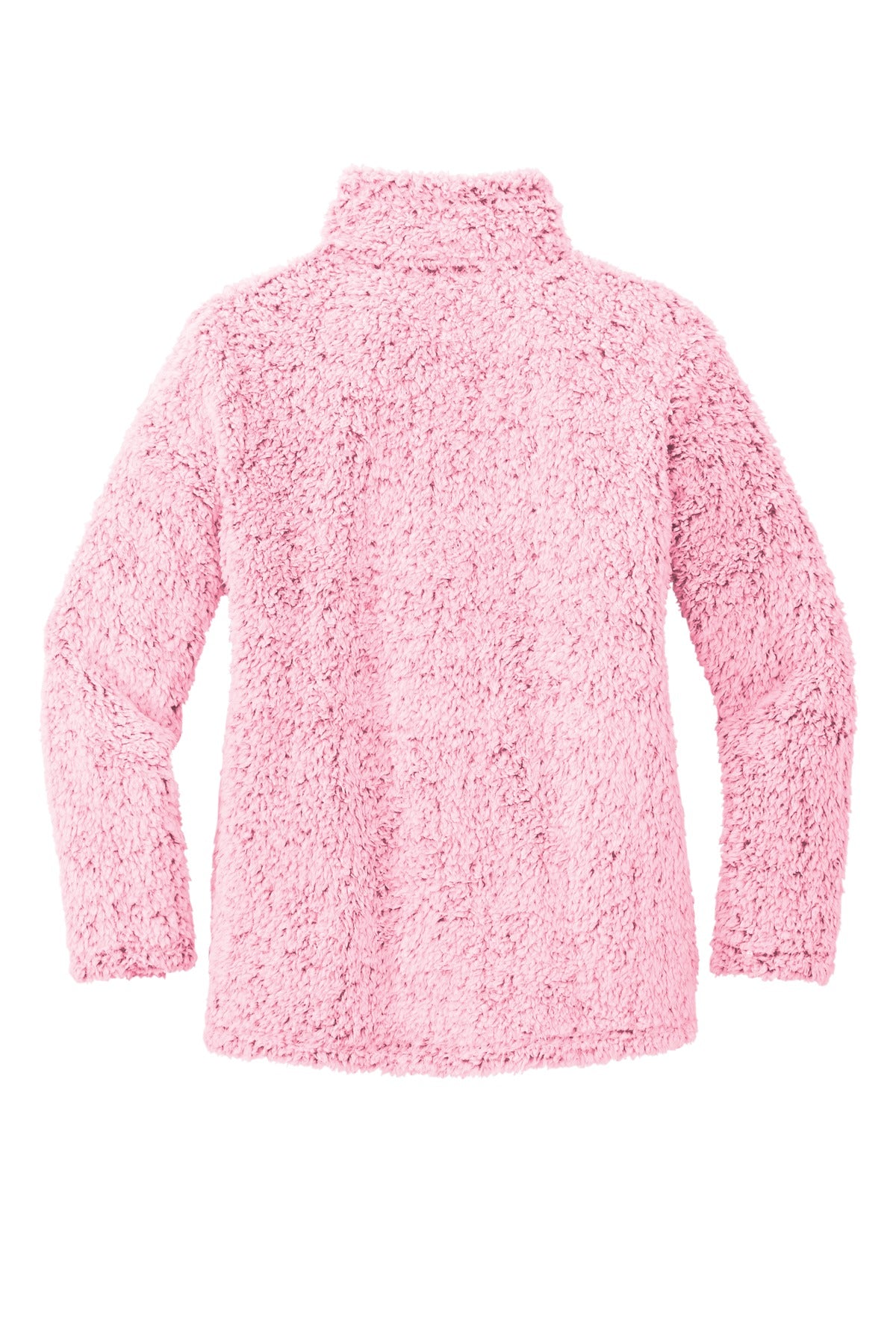 Rear View of Pop Raspbry He Port Authority Women's Cozy 1/4-Zip Fleece L130