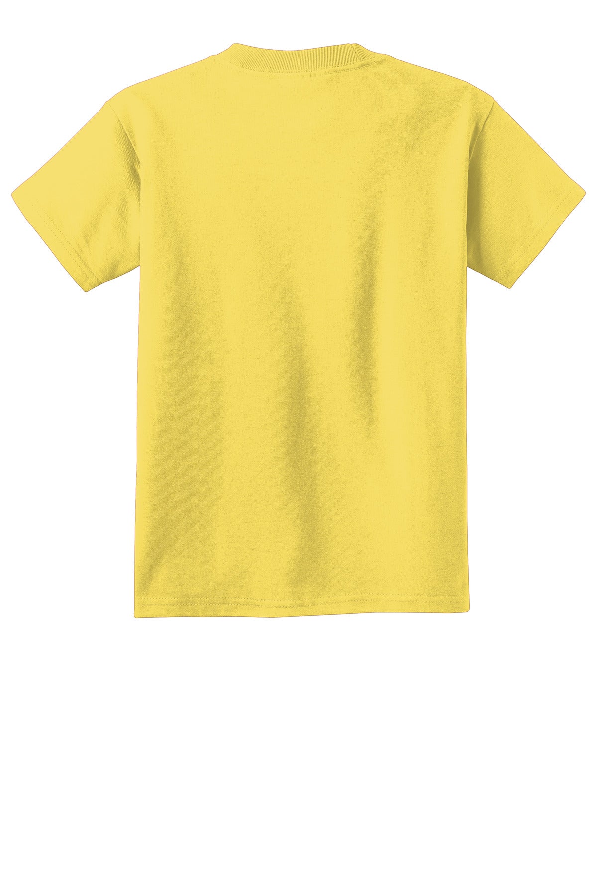 Rear View of Popcorn Port & Company Youth Beach Wash Garment-Dyed Tee. PC099Y