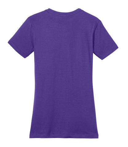 Rear View of Purple District Women's Fitted The Concert Tee DT5001