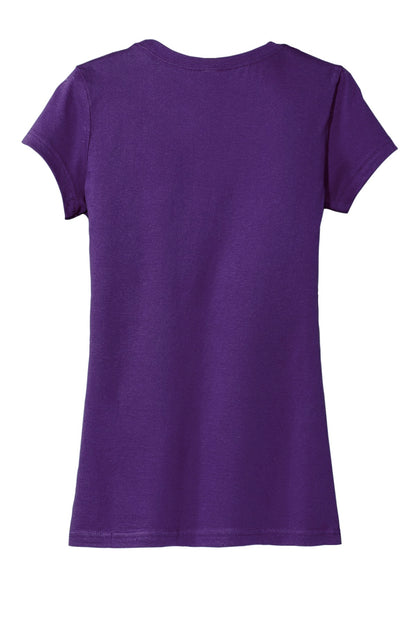 Rear View of Purple District Women's Fitted Very Important Tee . DT6001