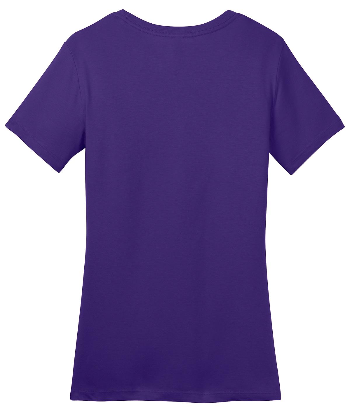 Rear View of Purple District Women's Perfect Weight Tee. DM104L