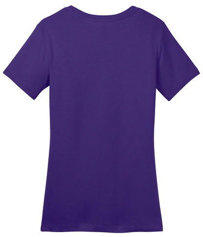 Rear View of Purple District Women's Perfect Weight Tee. DM104L