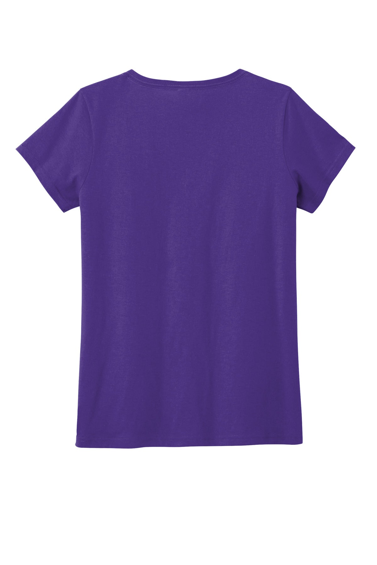 Rear View of Purple District Women's The Concert Tee V-Neck DT5002