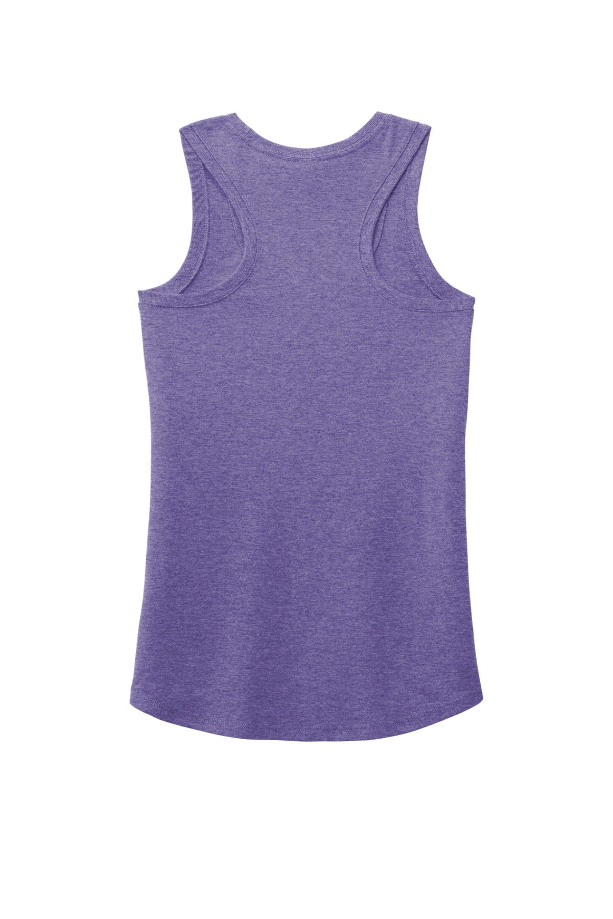 Rear View of Purple Frost District Women's Perfect Tri Racerback Tank. DM138L