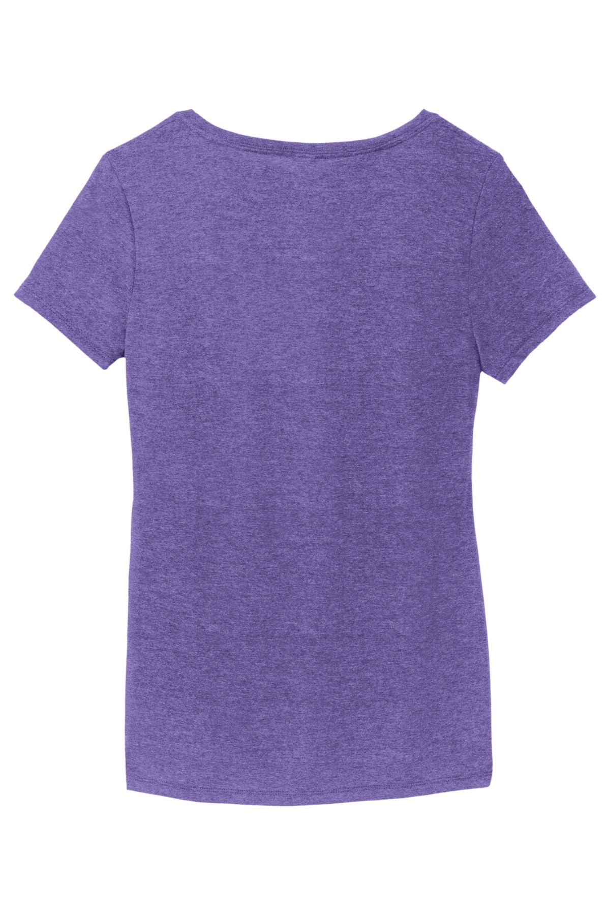Rear View of Purple Frost District Women's Perfect Tri V-Neck Tee. DM1350L