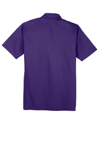 Rear View of Purple Sport-Tek PosiCharge Active Textured Polo. ST690