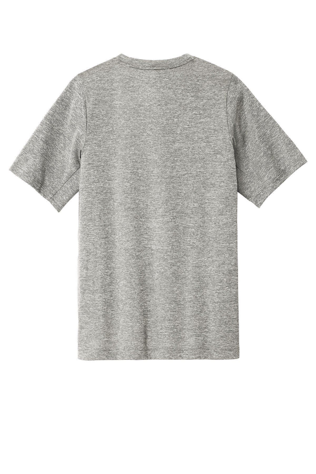 Rear View of Rainstorm Grey New Era Series Performance Crew Tee. NEA200
