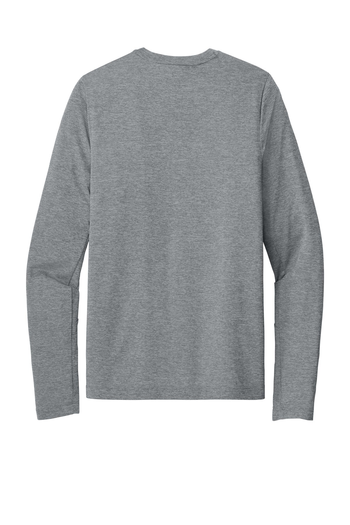 Rear View of Rainstorm Grey New Era Series Performance Long Sleeve Crew Tee. NEA201