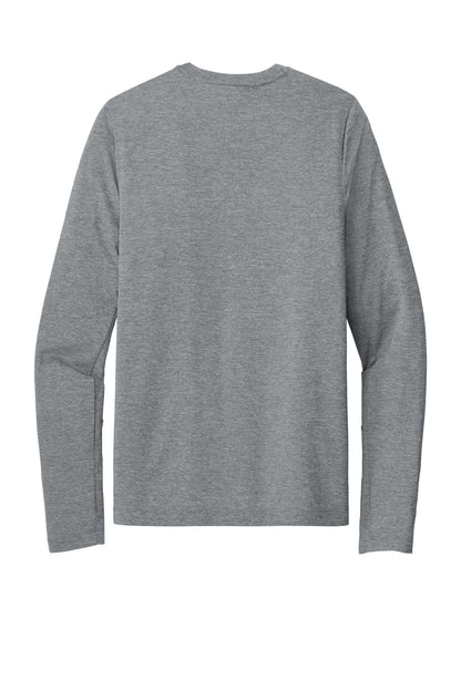 Rear View of Rainstorm Grey New Era Series Performance Long Sleeve Crew Tee. NEA201