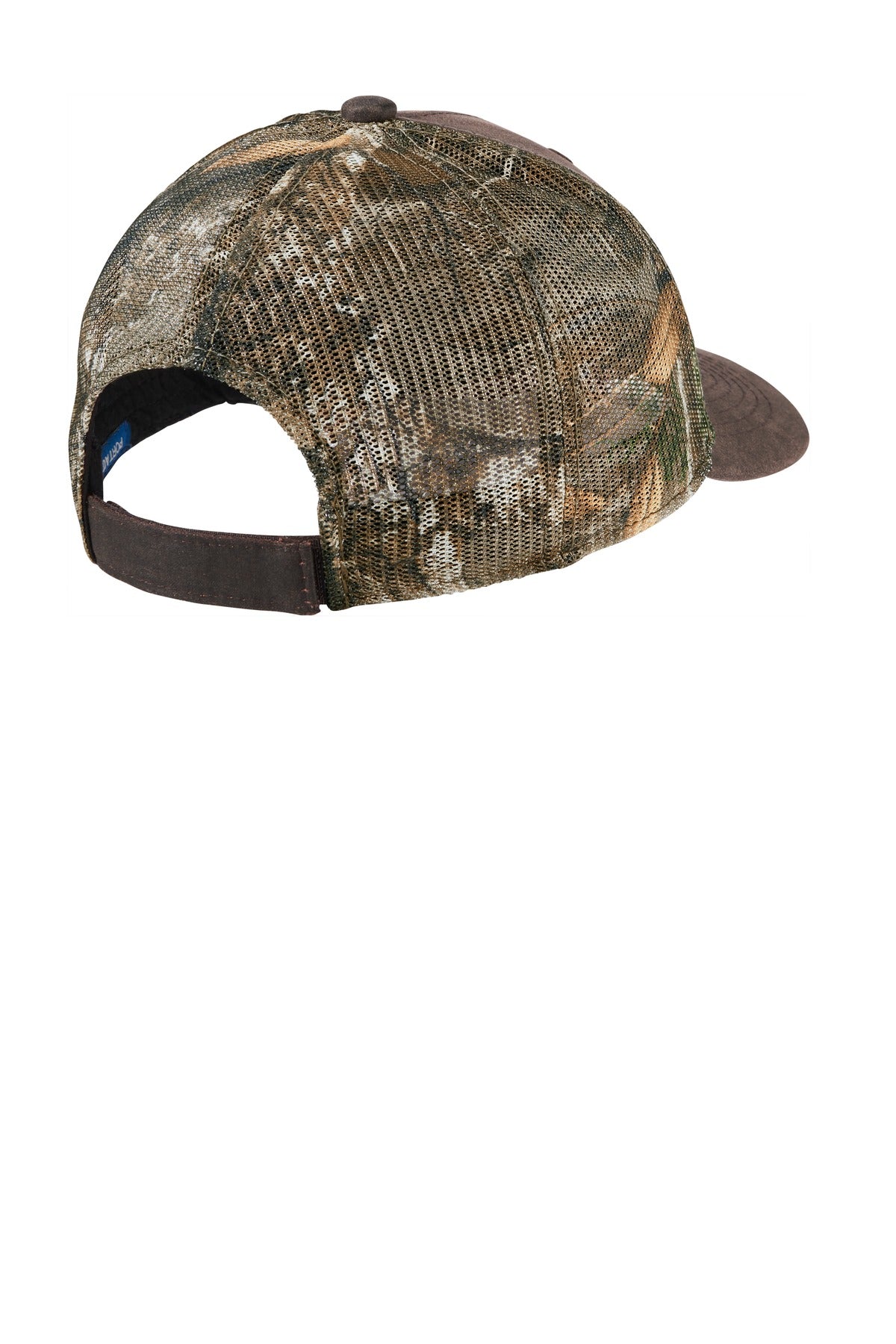 Rear View of Realtr Edge/Bn Port Authority Pigment Print Camouflage Mesh Back Cap C891