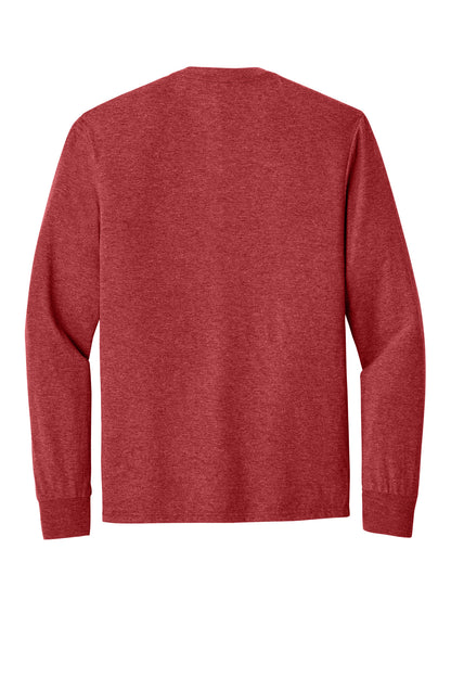 Rear View of Red Frost District Perfect Tri Long Sleeve Tee . DM132