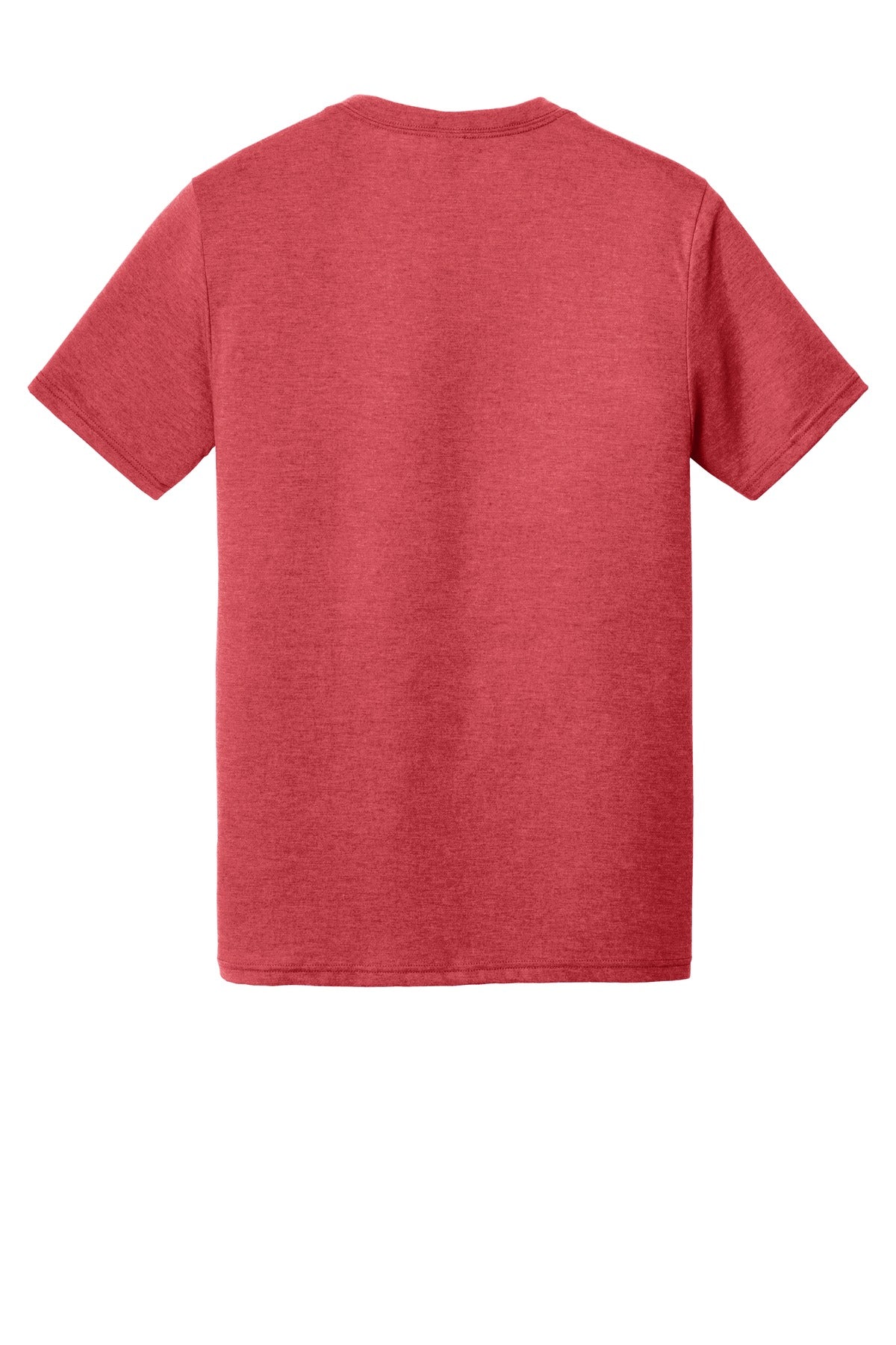 Rear View of Red Frost District Perfect Tri V-Neck Tee. DT1350