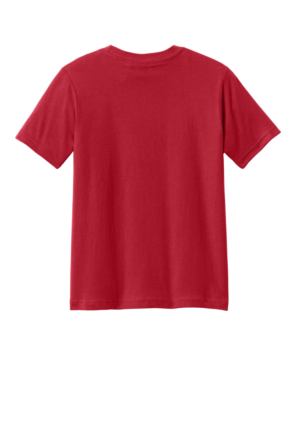 Rear View of Red Next Level Apparel Youth Cotton Tee NL3310