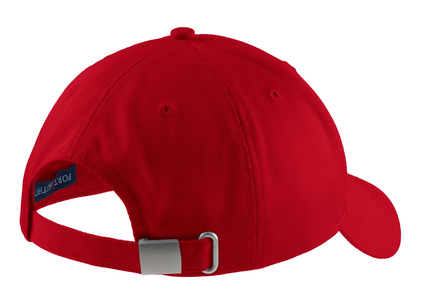 Rear View of Red Port Authority Easy Care Cap. C608