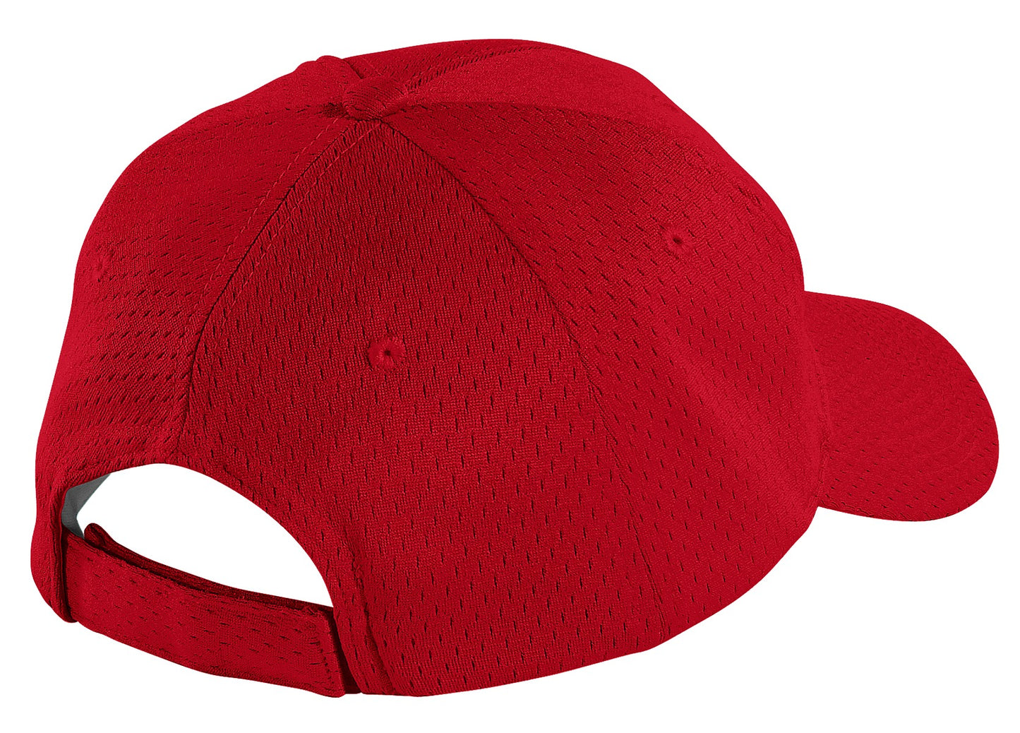 Rear View of Red Port Authority Youth Pro Mesh Cap. YC833