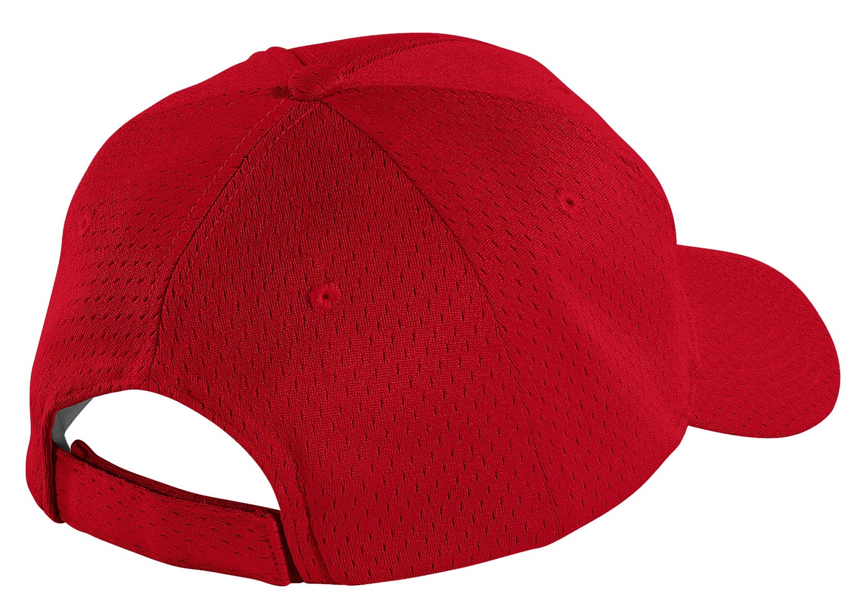 Rear View of Red Port Authority Youth Pro Mesh Cap. YC833