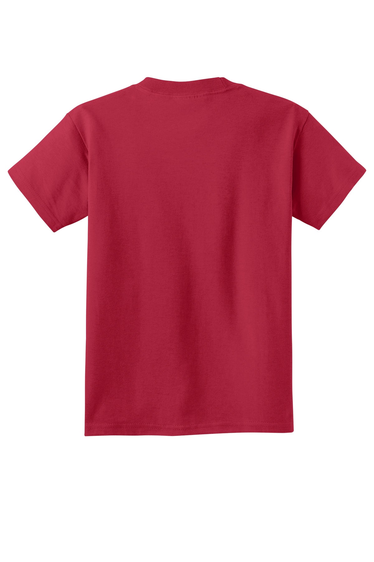 Rear View of Red Port & Company Youth Core Cotton DTG Tee PC54YDTG