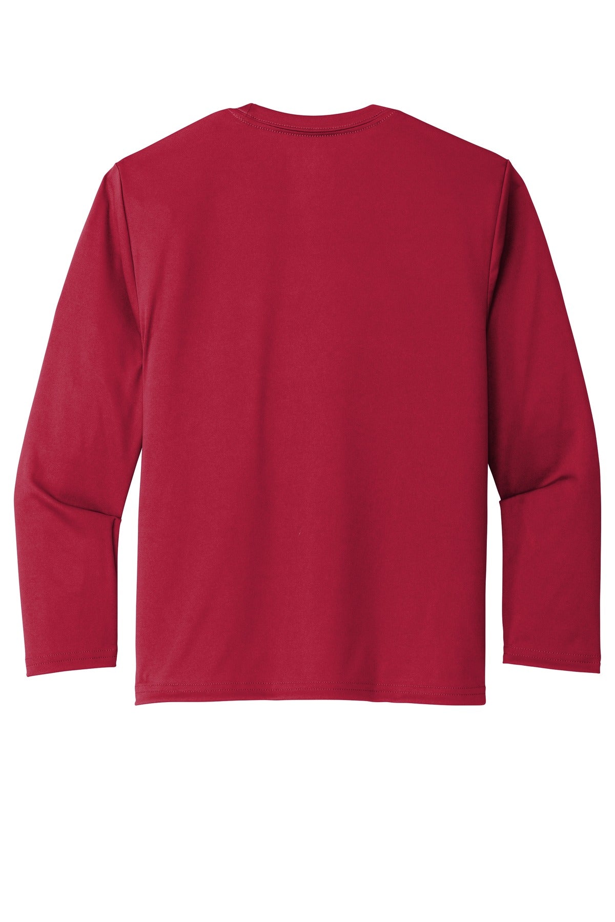 Rear View of Red Port & Company Youth Long Sleeve Performance Tee PC380YLS
