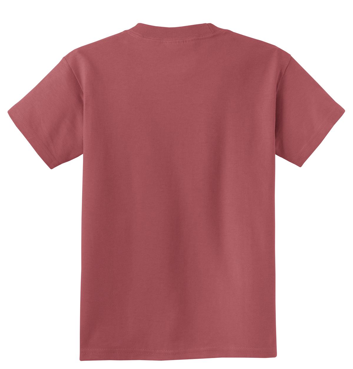Rear View of Red Rock Port & Company Youth Beach Wash Garment-Dyed Tee. PC099Y