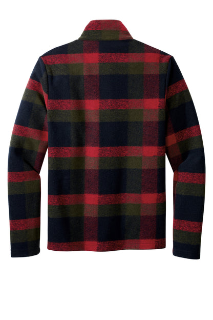 Rear View of RedPlaid Russell Outdoors Basin Snap Pullover RU551 RU551