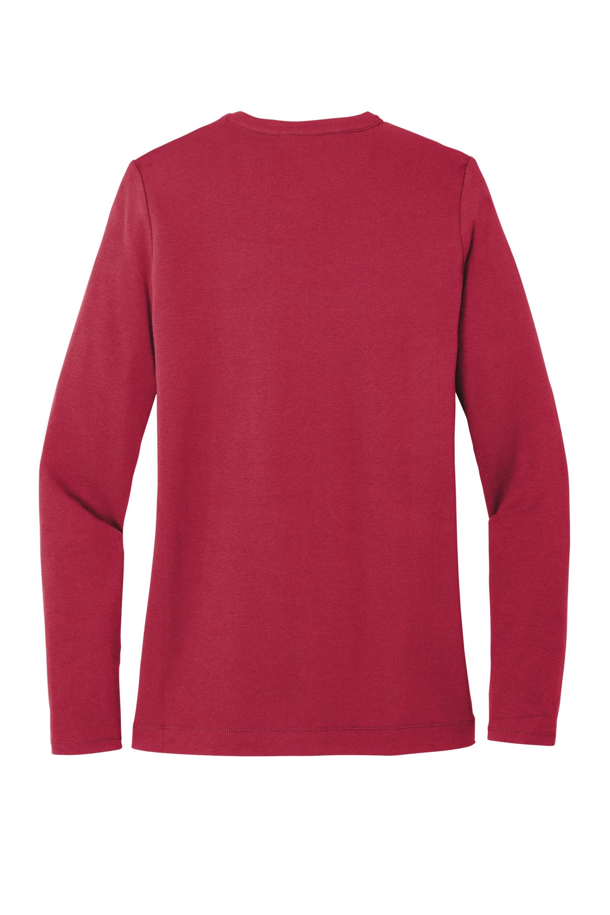 Rear View of Rich Red Port Authority Women's Concept Stretch Button-Front Cardigan. LM1008
