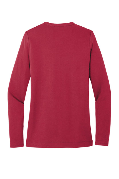 Rear View of Rich Red Port Authority Women's Concept Stretch Button-Front Cardigan. LM1008