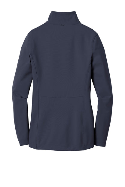 Rear View of River Blue Port Authority Women's Collective Soft Shell Jacket. L901