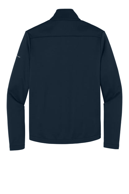 Rear View of RiverBlNv Eddie Bauer Smooth Mid Layer Fleece 1/2-Zip EB2360