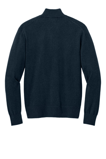 Rear View of RiverBlNv Port Authority Easy Care 1/4-Zip Sweater SW2900