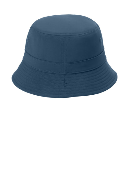 Rear View of RiverBlNv Port Authority Poly Bucket Hat C980