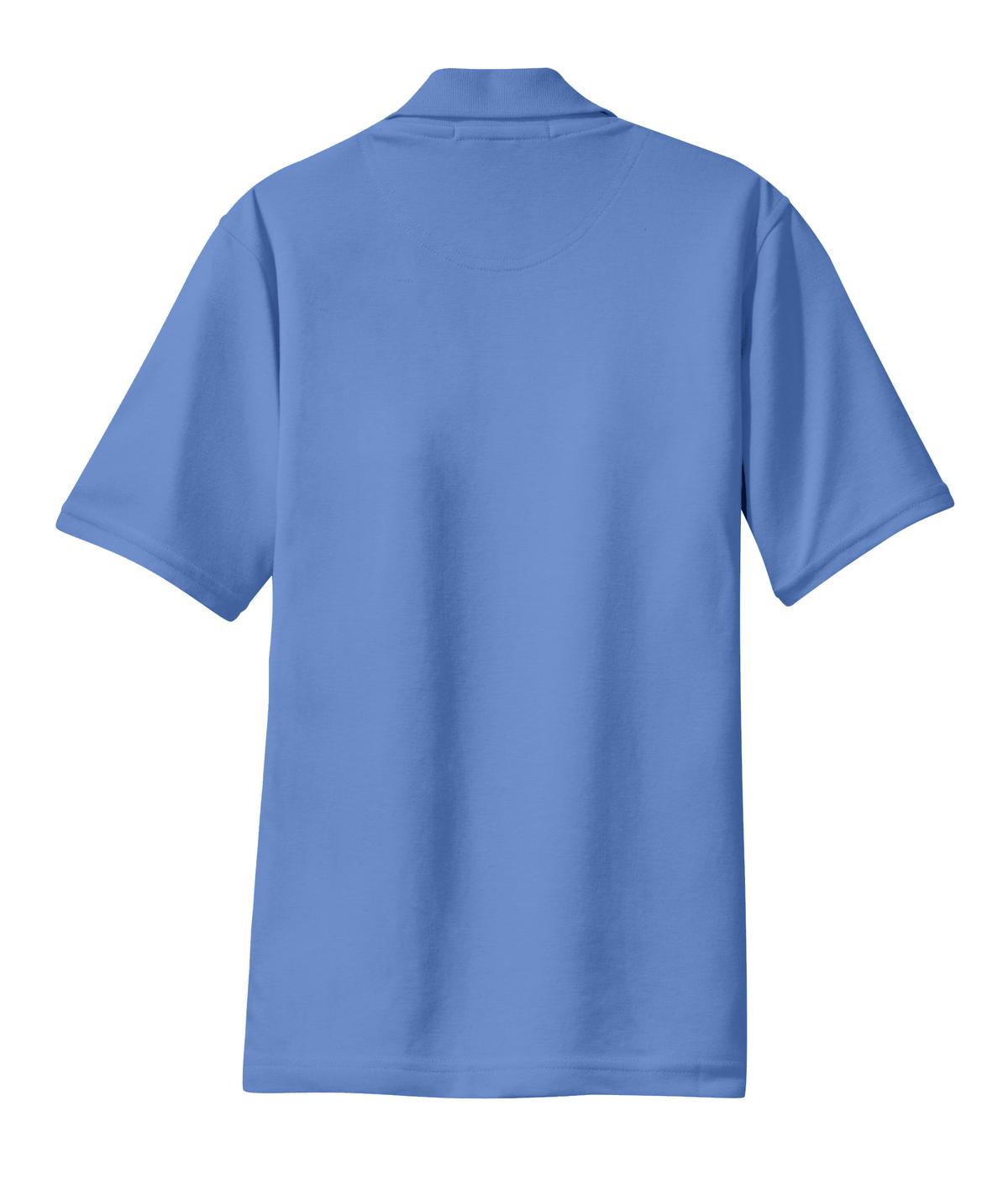 Rear View of Riviera Blue Port Authority Women's Rapid Dry Polo. L455