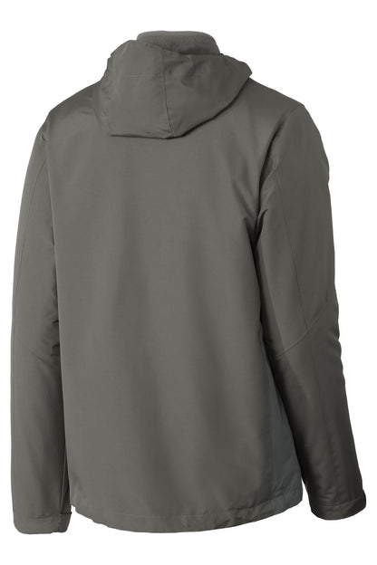 Rear View of Rogue Gy/Gy St Port Authority Merge 3-in-1 Jacket. J338