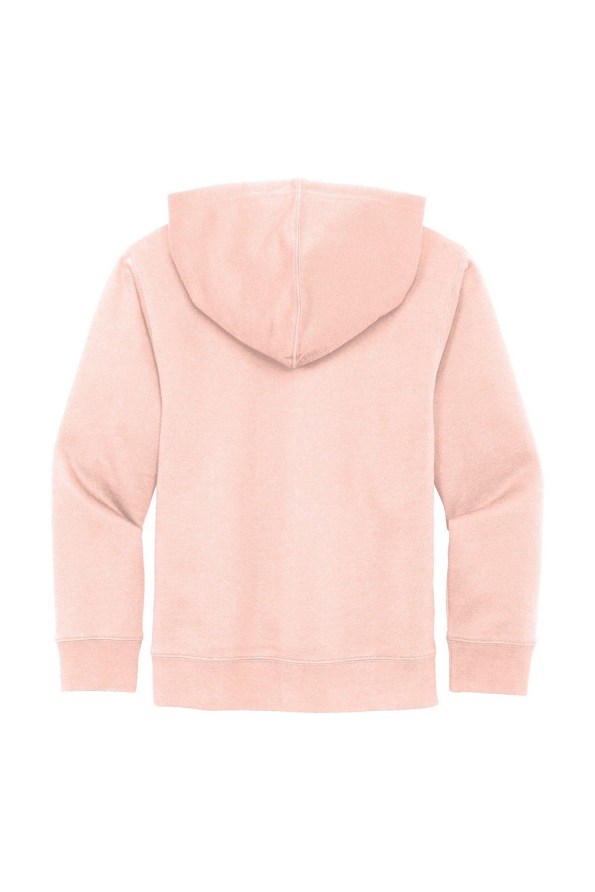 Rear View of Rosewater Pink District Youth V.I.T. Fleece Hoodie DT6100Y