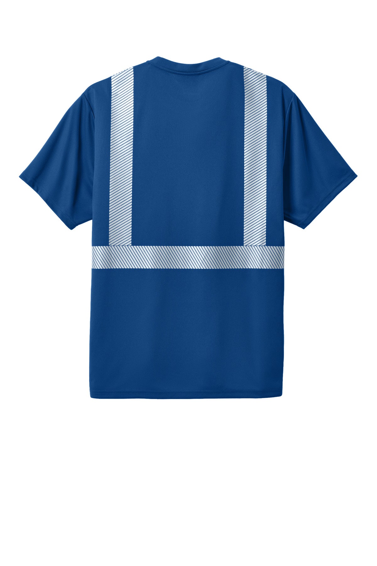 Rear View of Royal CornerStone Enhanced Visibility Segmented Tape Tee CS206