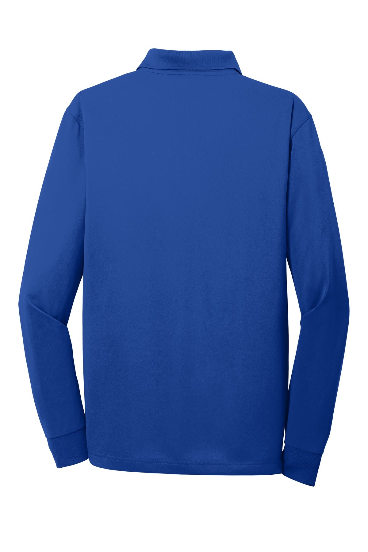 Rear View of Royal CornerStone Select Snag-Proof Long Sleeve Polo. CS412LS