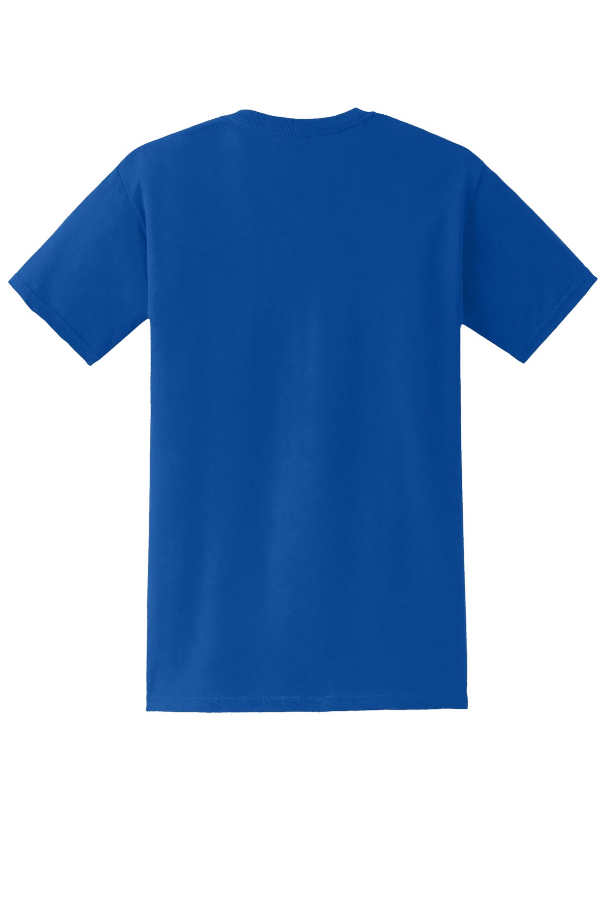 Rear View of Royal Gildan - DryBlend 50 Cotton/50 Poly Pocket T-Shirt. 8300