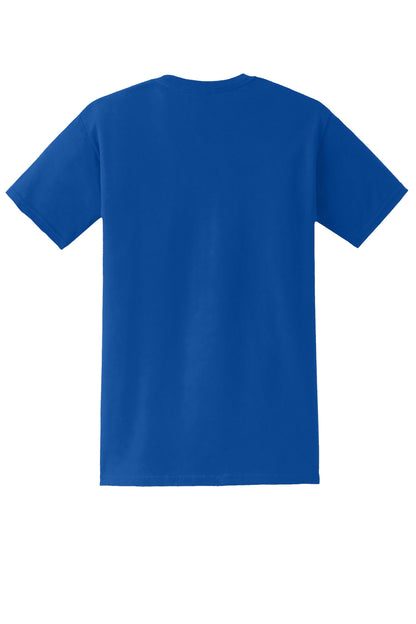 Rear View of Royal Gildan - DryBlend 50 Cotton/50 Poly Pocket T-Shirt. 8300