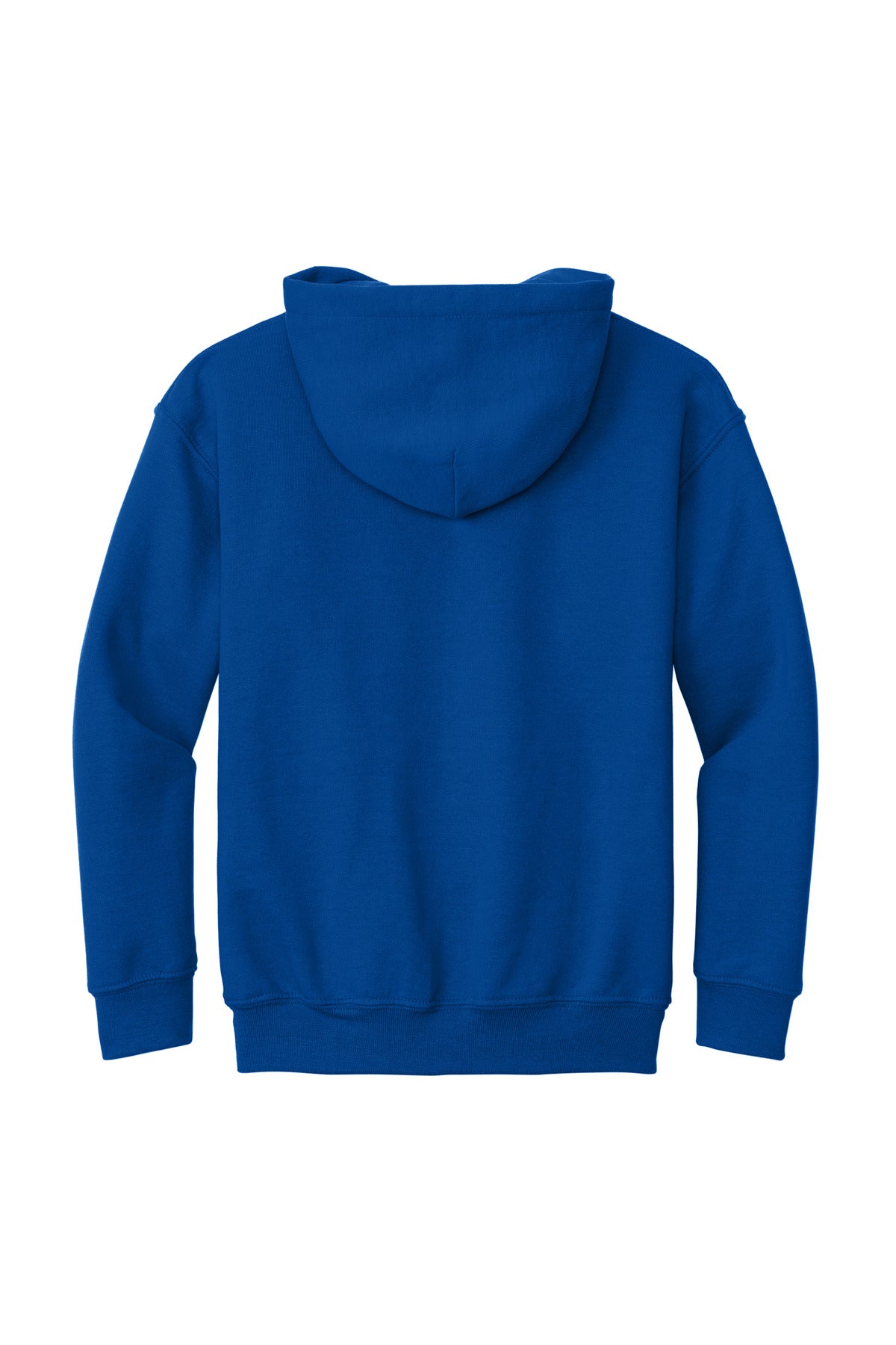 Rear View of ROYAL Gildan - Youth Heavy Blend Hooded Sweatshirt. 18500B