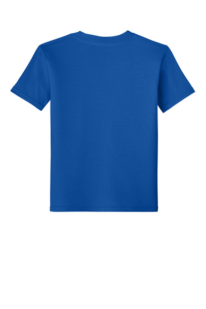 Rear View of Royal Gildan Youth Softstyle T-Shirt 64000B