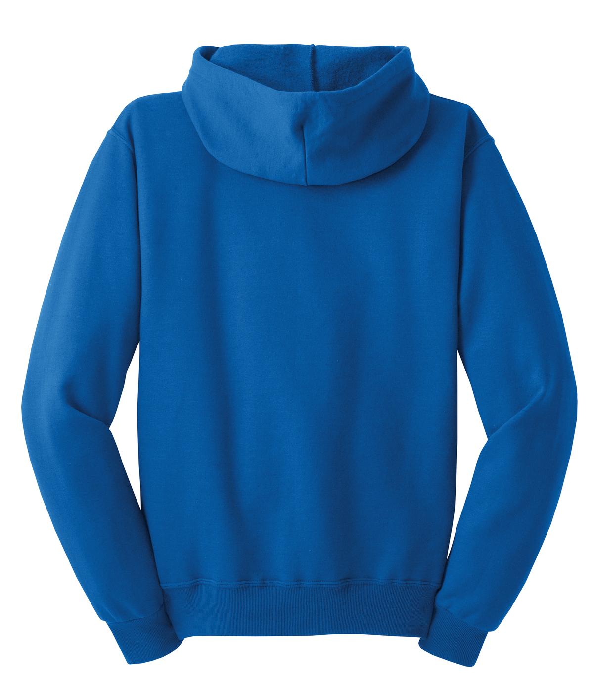 Rear View of ROYAL Jerzees - NuBlend Full-Zip Hooded Sweatshirt. 993M