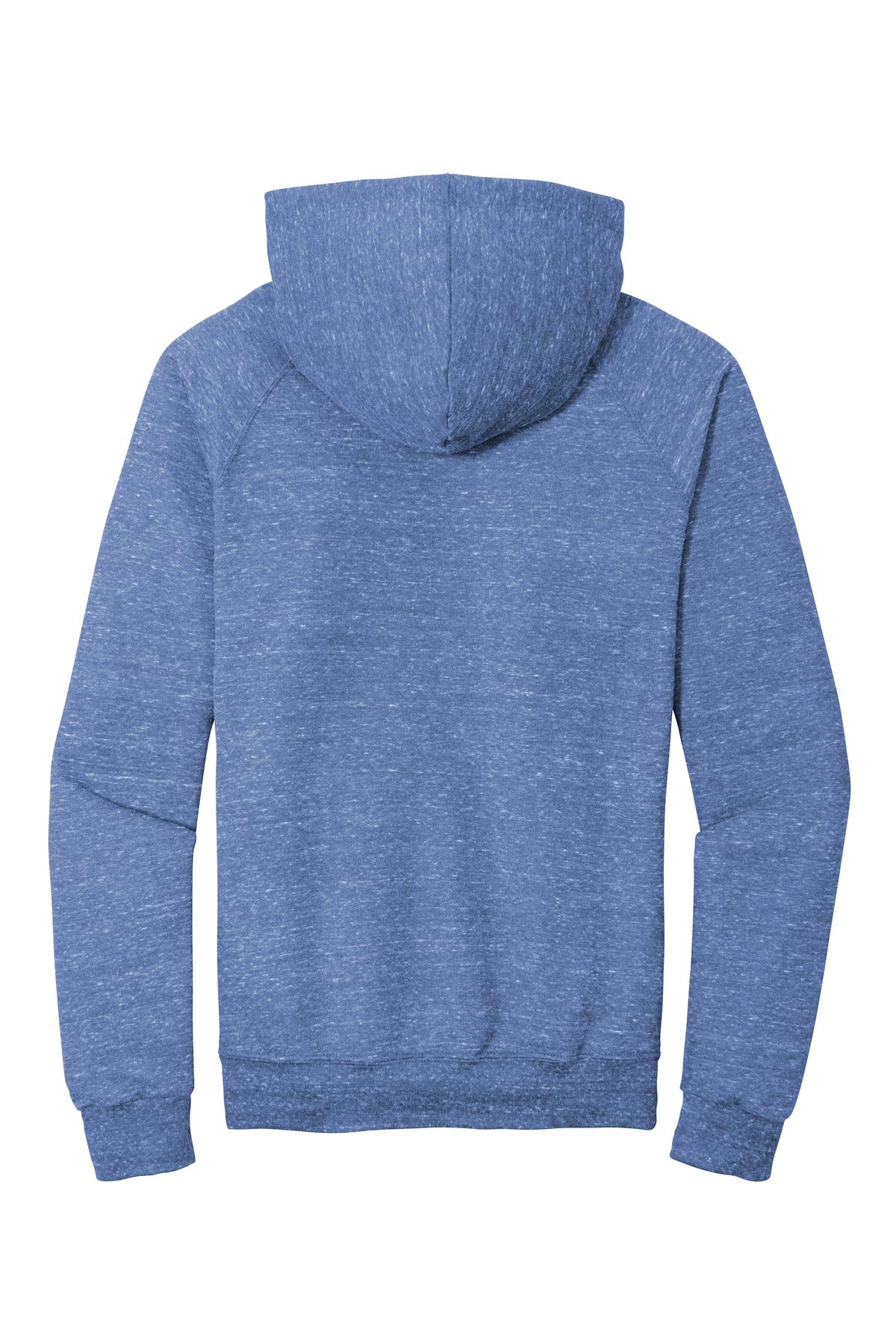 Rear View of Royal Jerzees Snow Heather French Terry Raglan Hoodie 90M