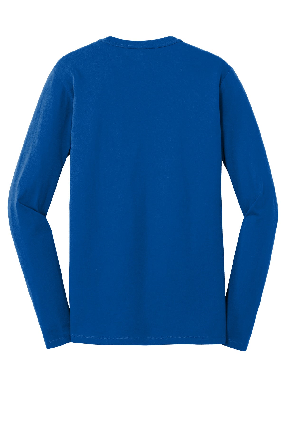 Rear View of Royal New Era Heritage Blend Long Sleeve Crew Tee. NEA102