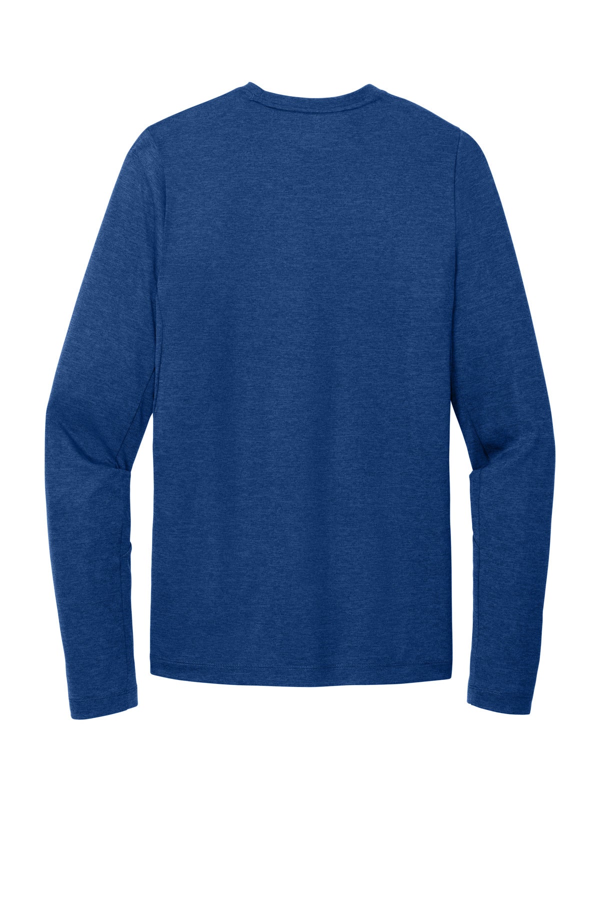 Rear View of Royal New Era Series Performance Long Sleeve Crew Tee. NEA201