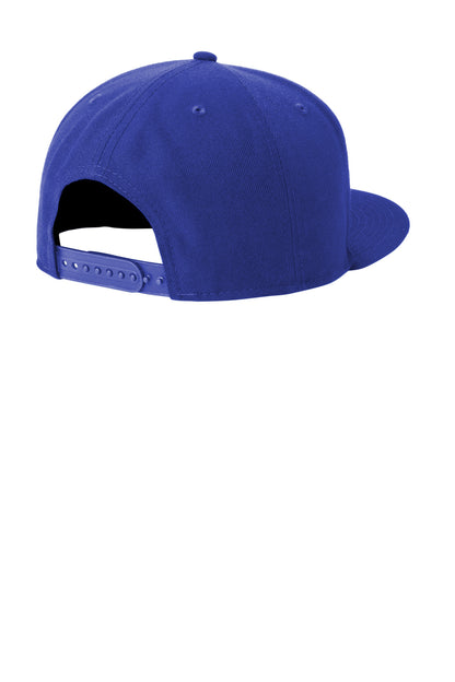 Rear View of Royal New Era Standard Fit Flat Bill Snapback Cap NE4020