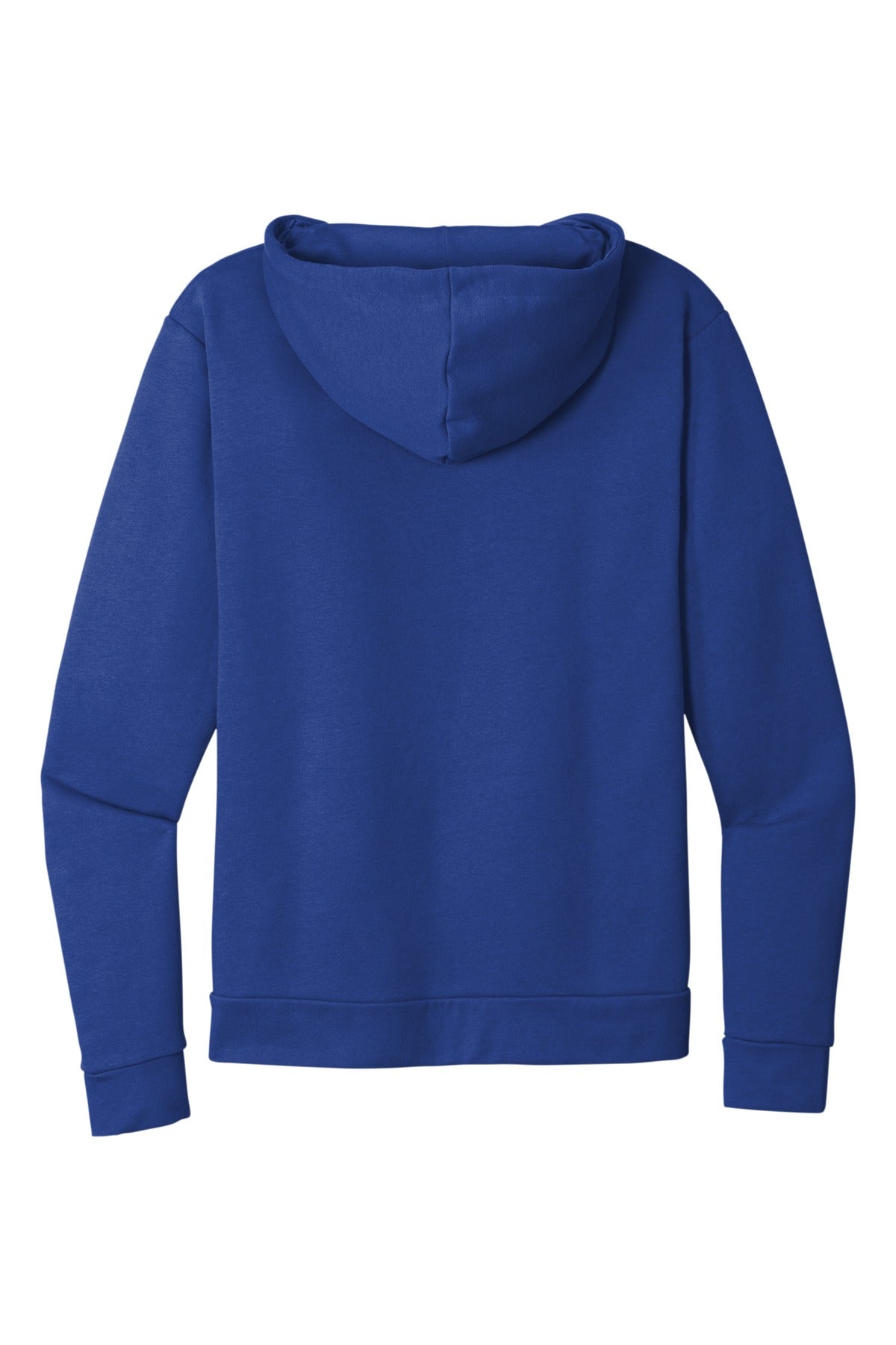 Rear View of Royal Next Level Apparel Adult Santa Barbara Zip Hoodie. NL9602